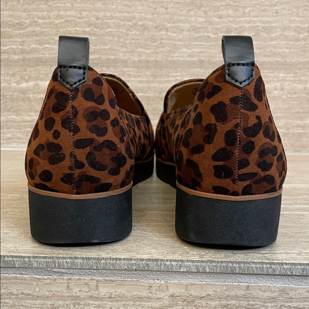 Dr. Scholl's NWOT Women’s Sz 9.5 Brown & Black Leopard Animal Print Loafers - Picture 4 of 9
